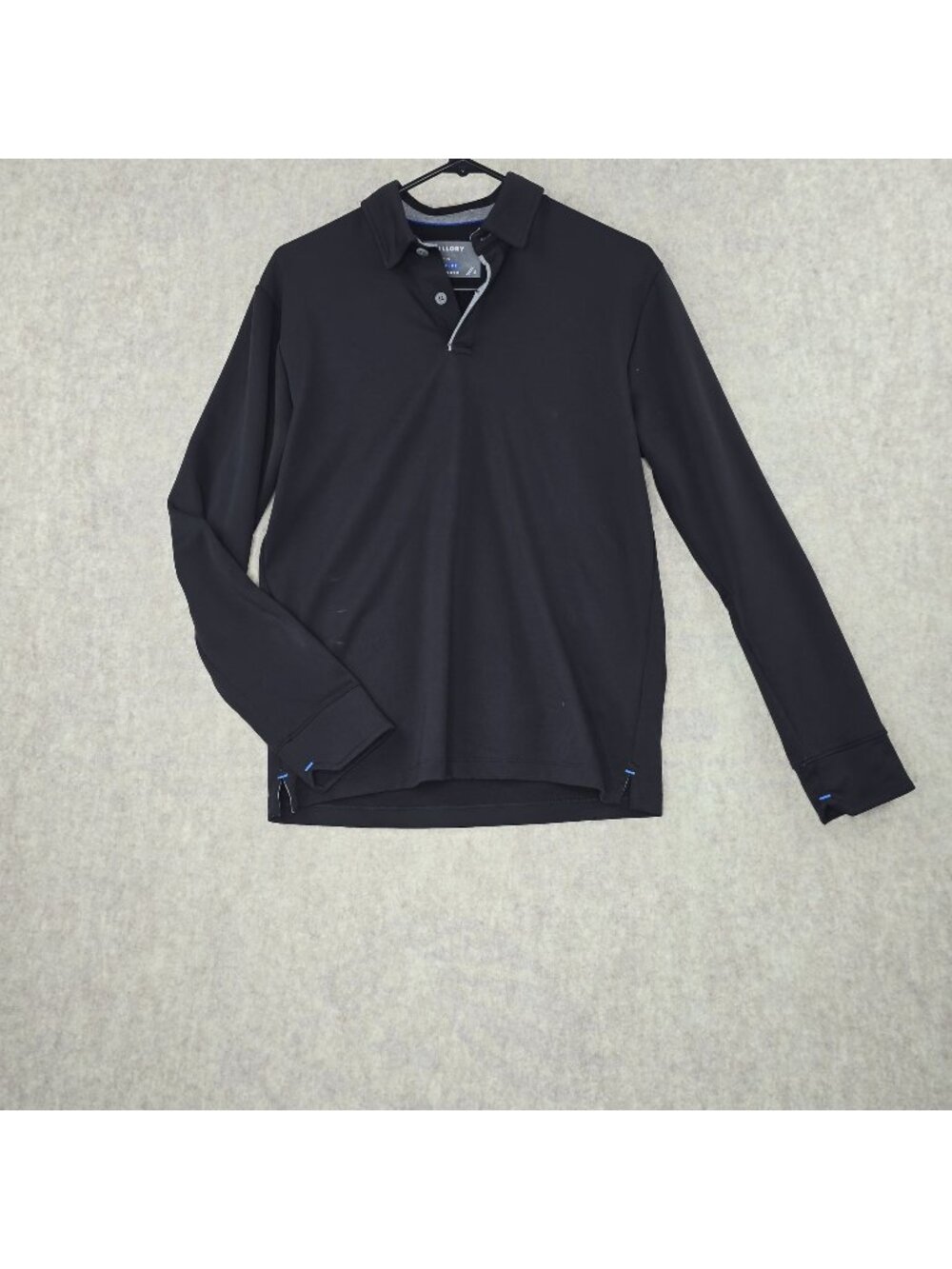 Twillory Black Long Sleeve Athleisure Shirt S Polyester